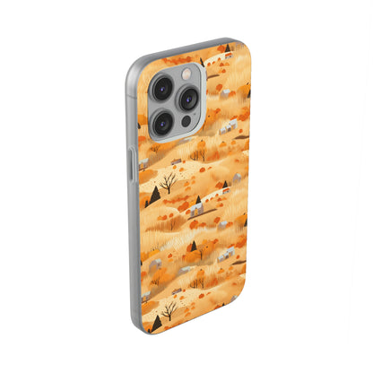 Harvest Homestead: Whimsical Autumn Villages - Flexible Phone Case