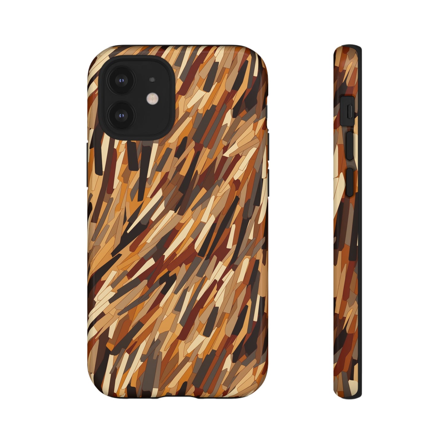 Fragmented Forest: Autumn's Abstract Palette Tough Phone Case