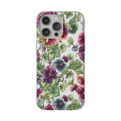 Watercolour Pansy Phone Case - Delicate Floral Elegance - Spring Collection - Flexi Cases Phone Case Pattern Symphony   