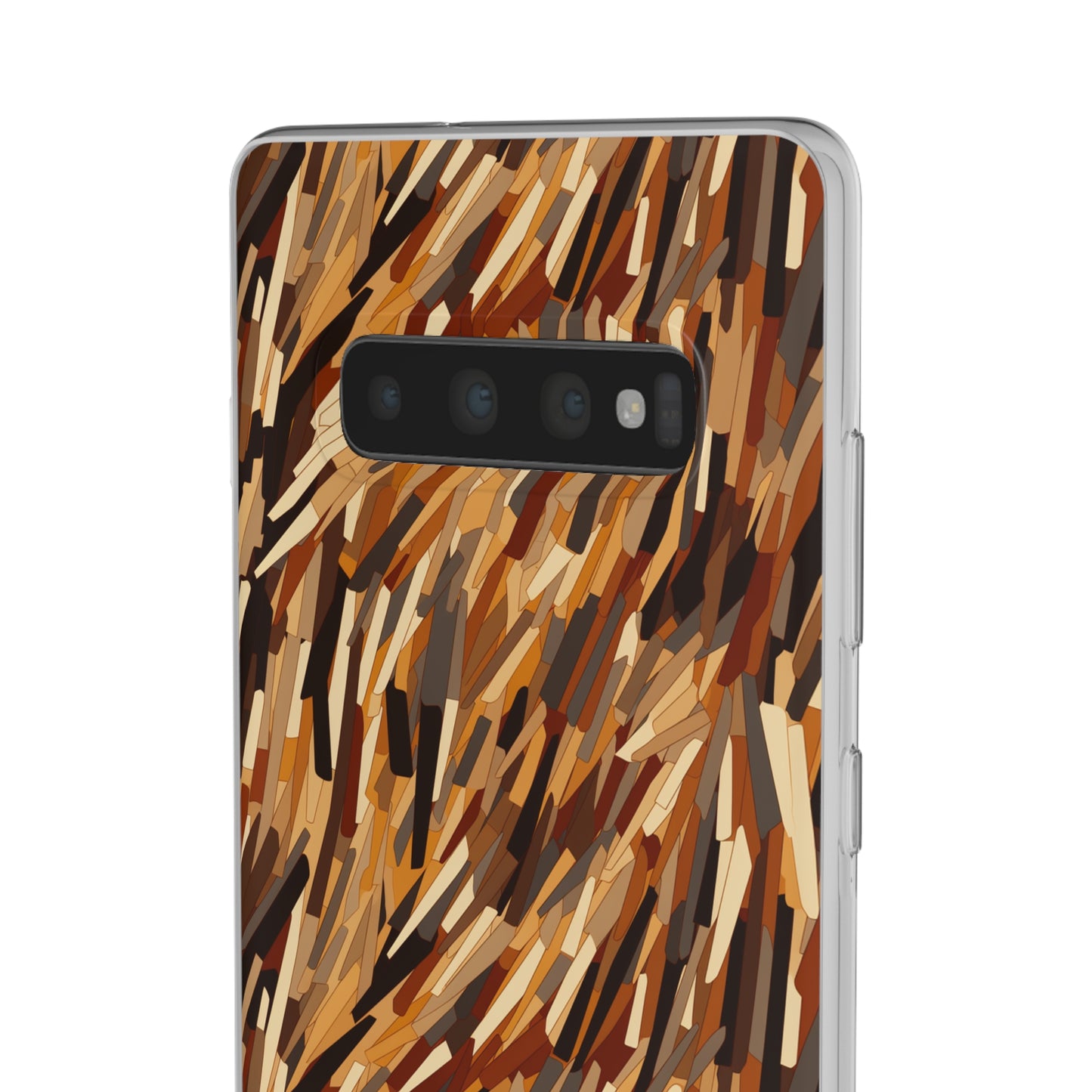 Fragmented Forest: Autumn's Abstract Palette Flexible Phone Case