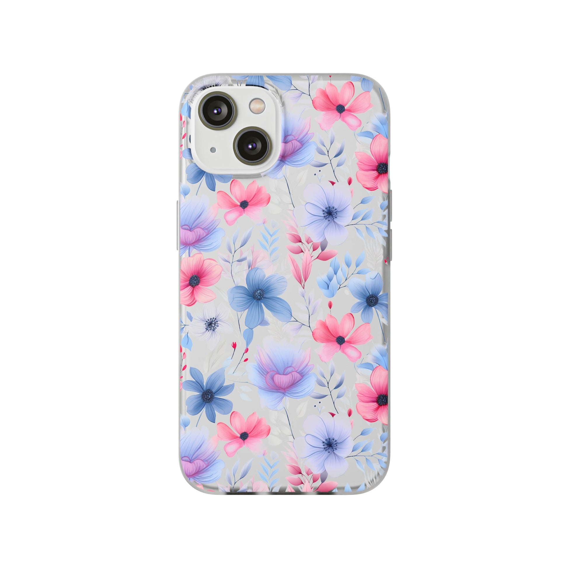 Floral Whispers - Soft Hues of Violets, Pinks, and Blues - Flexi Phone Case Phone Case Pattern Symphony   