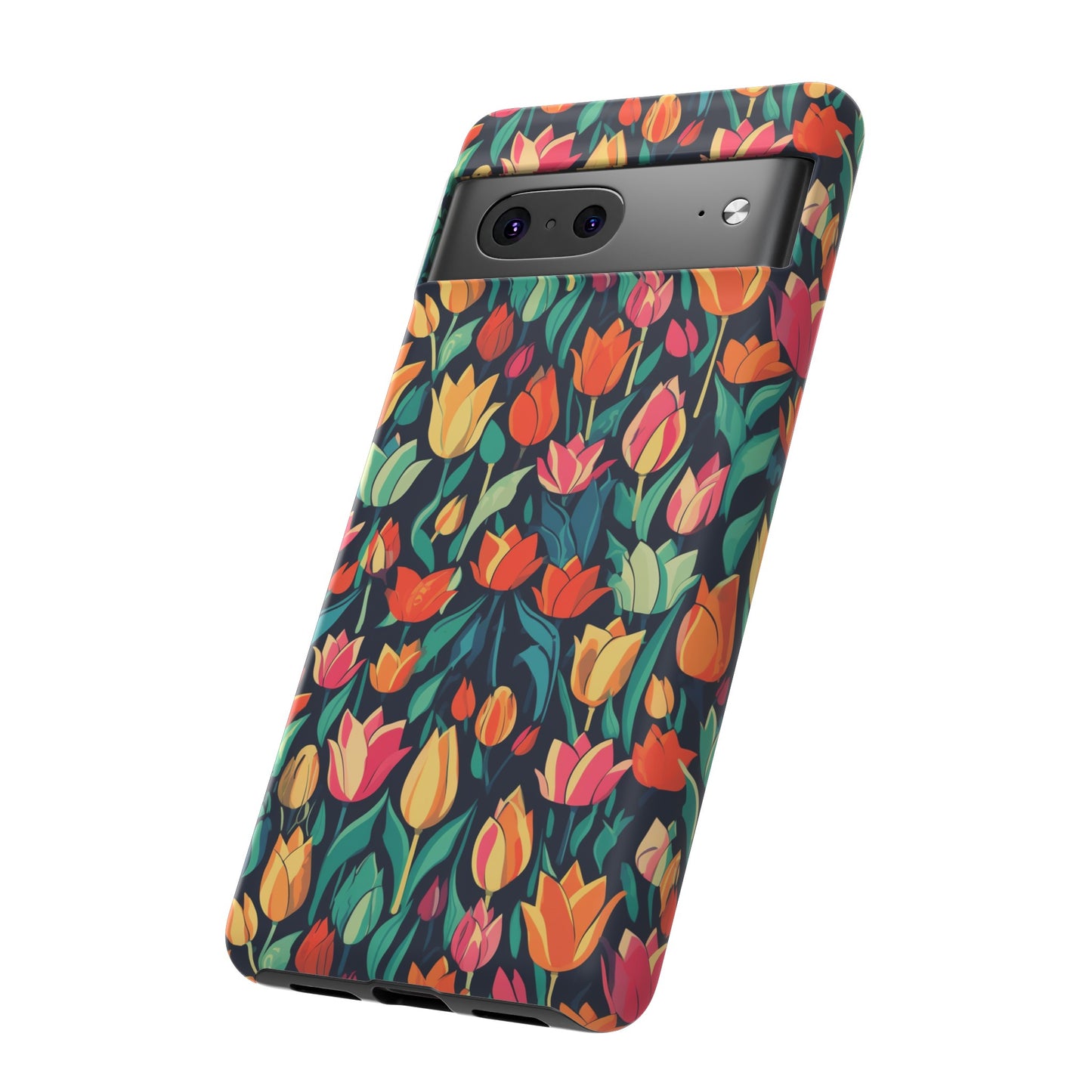 Tulip Medley Tough Phone Case - Vibrant Spring Floral Design