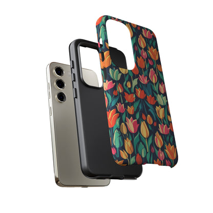 Tulip Medley Tough Phone Case - Vibrant Spring Floral Design