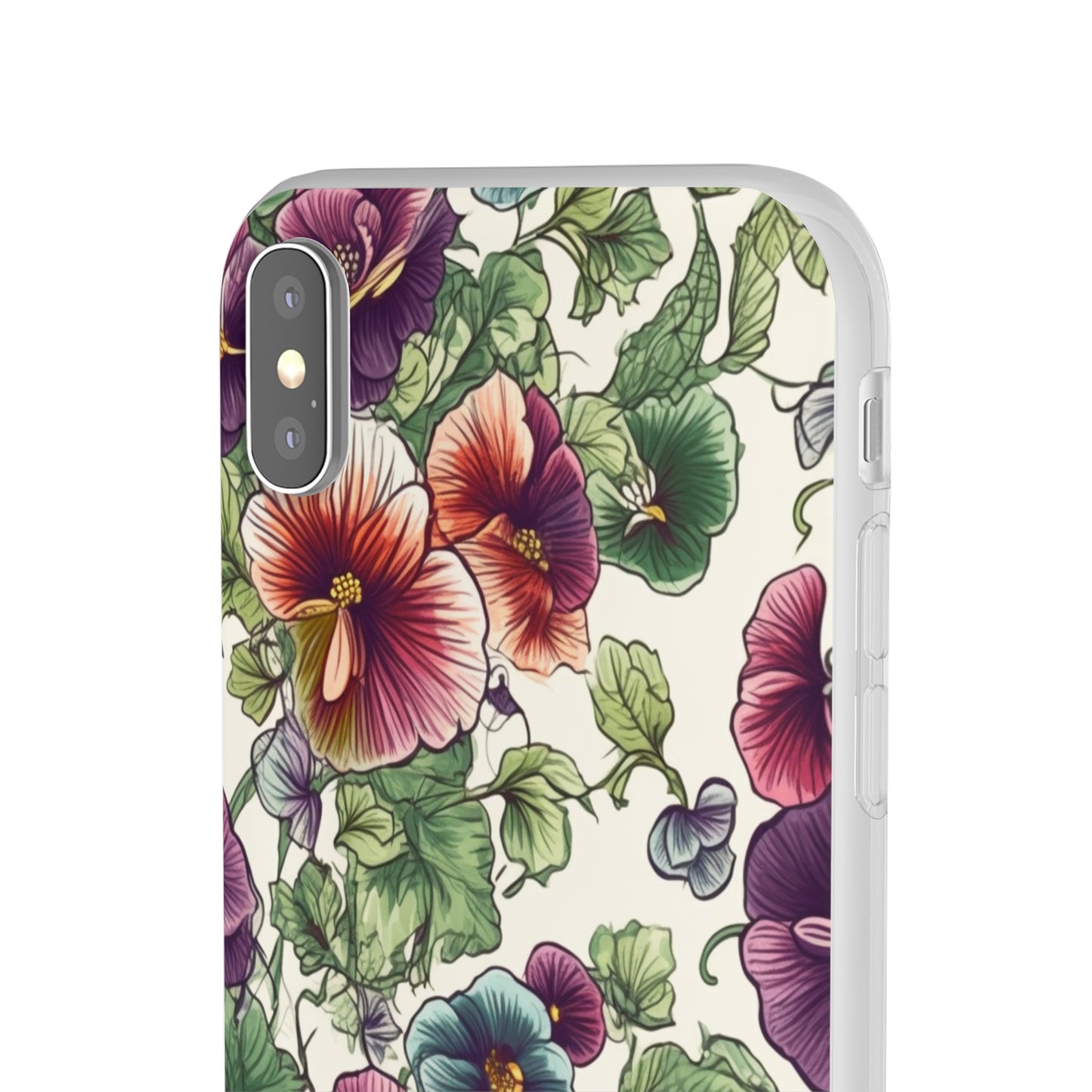 Watercolour Pansy Phone Case - Delicate Floral Elegance - Spring Collection - Flexi Cases Phone Case Pattern Symphony   