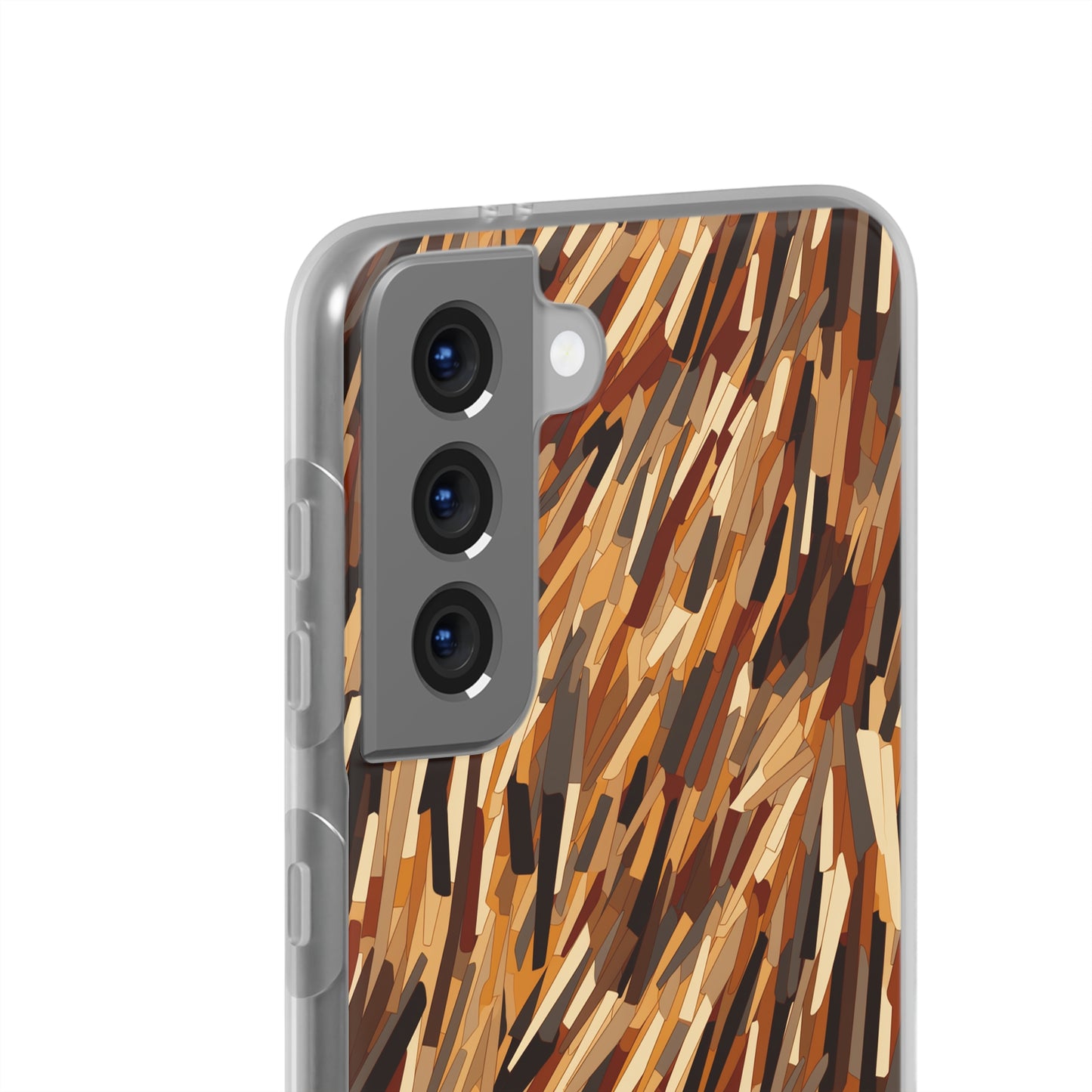 Fragmented Forest: Autumn's Abstract Palette Flexible Phone Case