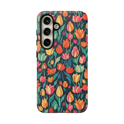 Tulip Medley Tough Phone Case - Vibrant Spring Floral Design