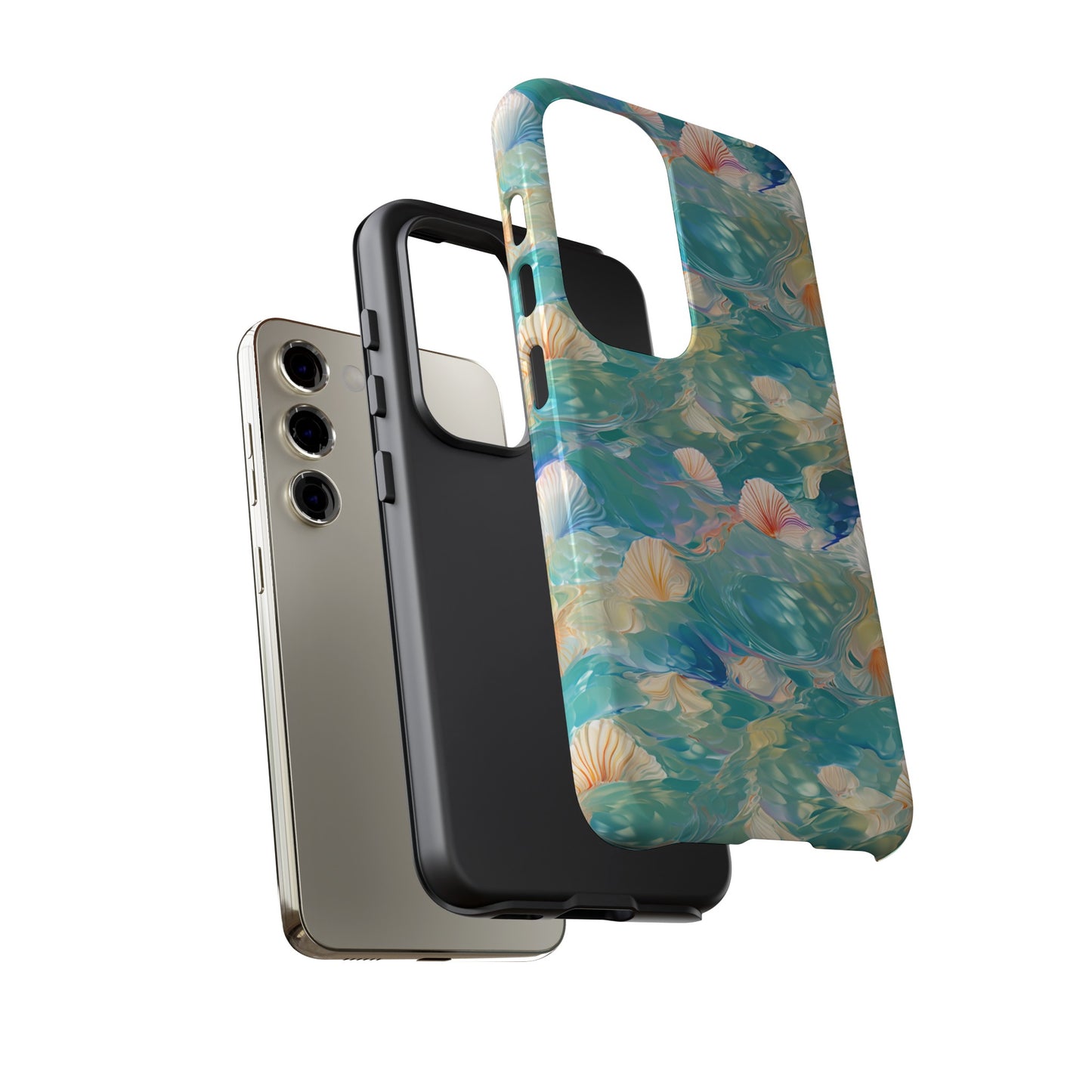 Watercolour Seashell Wonders - Protective Tough Phone Case