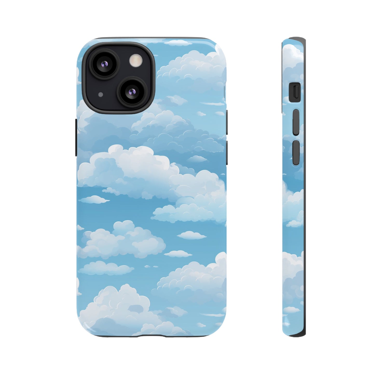 Azure Horizon Phone Case - Majestic Sky & Cloud Pattern - Tough Phone Case