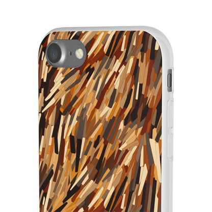 Fragmented Forest: Autumn's Abstract Palette Flexible Phone Case