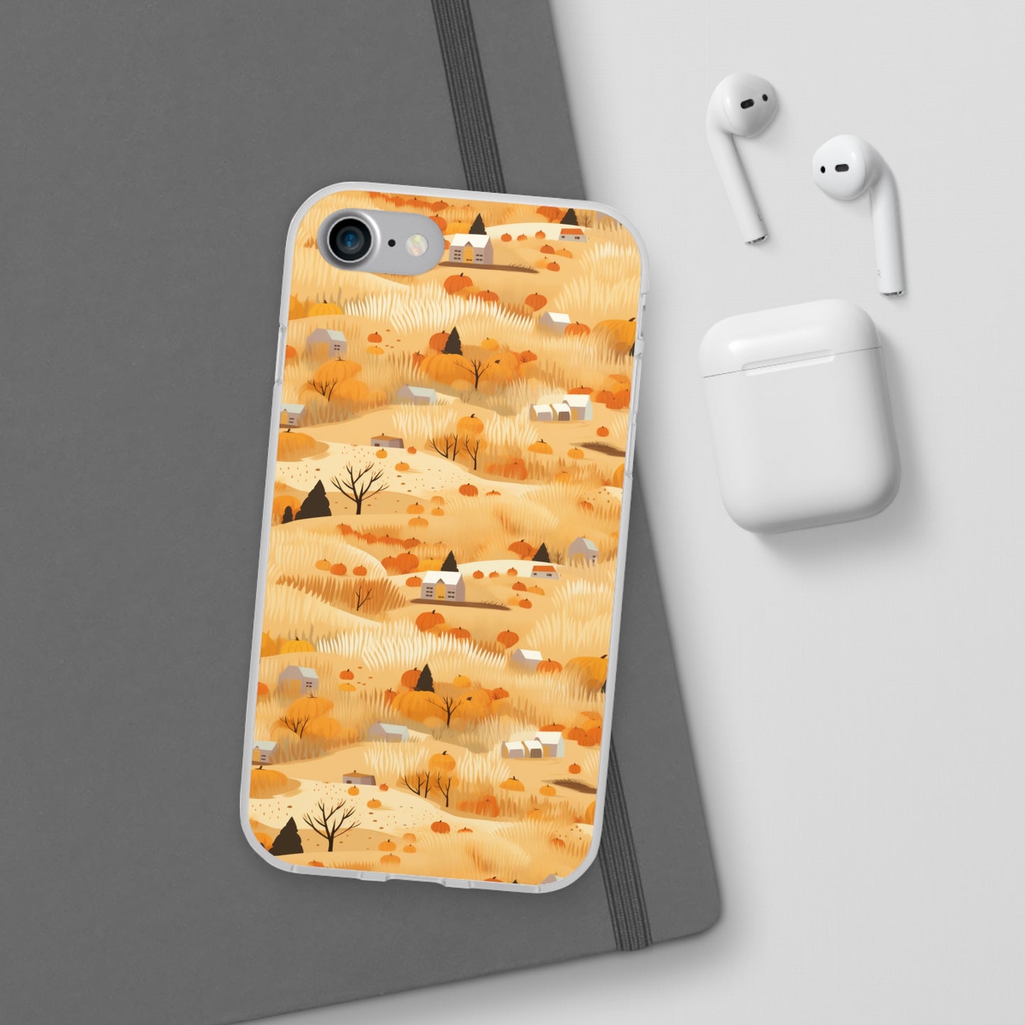 Harvest Homestead: Whimsical Autumn Villages - Flexible Phone Case