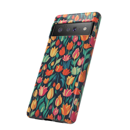 Tulip Medley Tough Phone Case - Vibrant Spring Floral Design