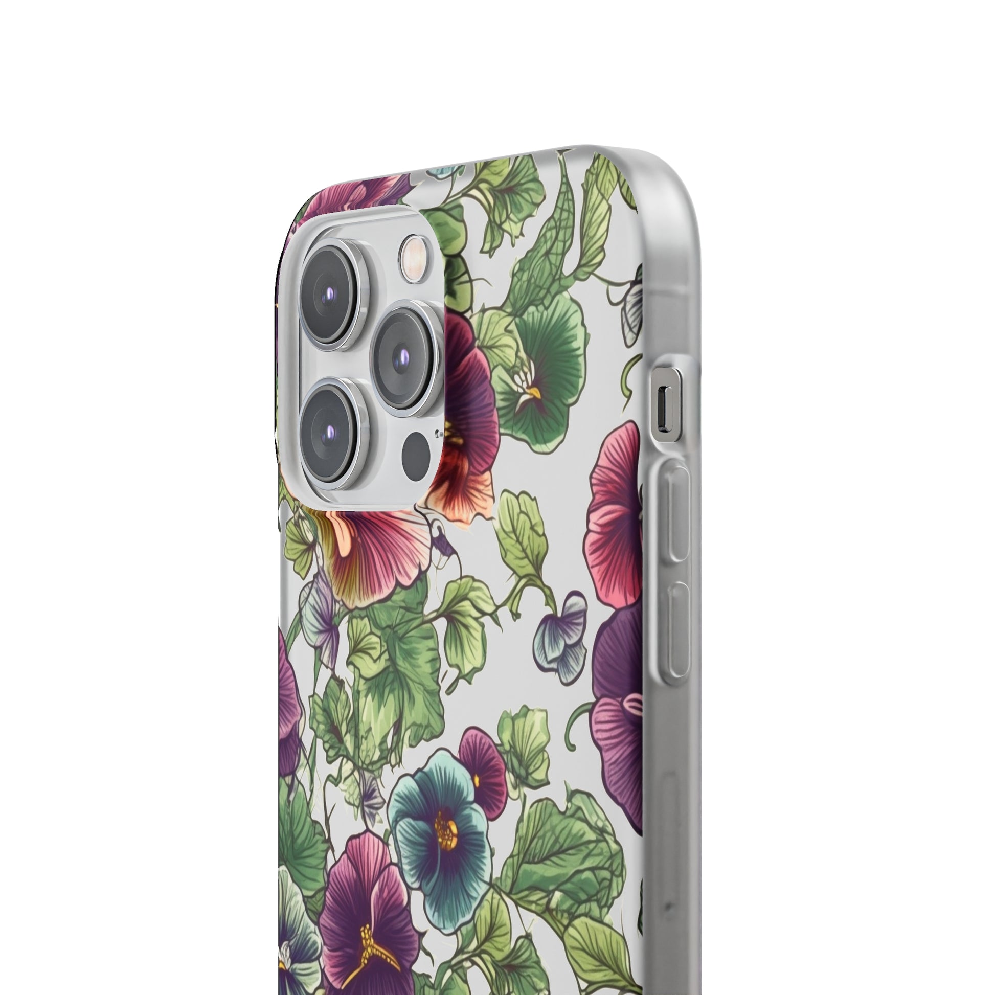 Watercolour Pansy Phone Case - Delicate Floral Elegance - Spring Collection - Flexi Cases Phone Case Pattern Symphony   