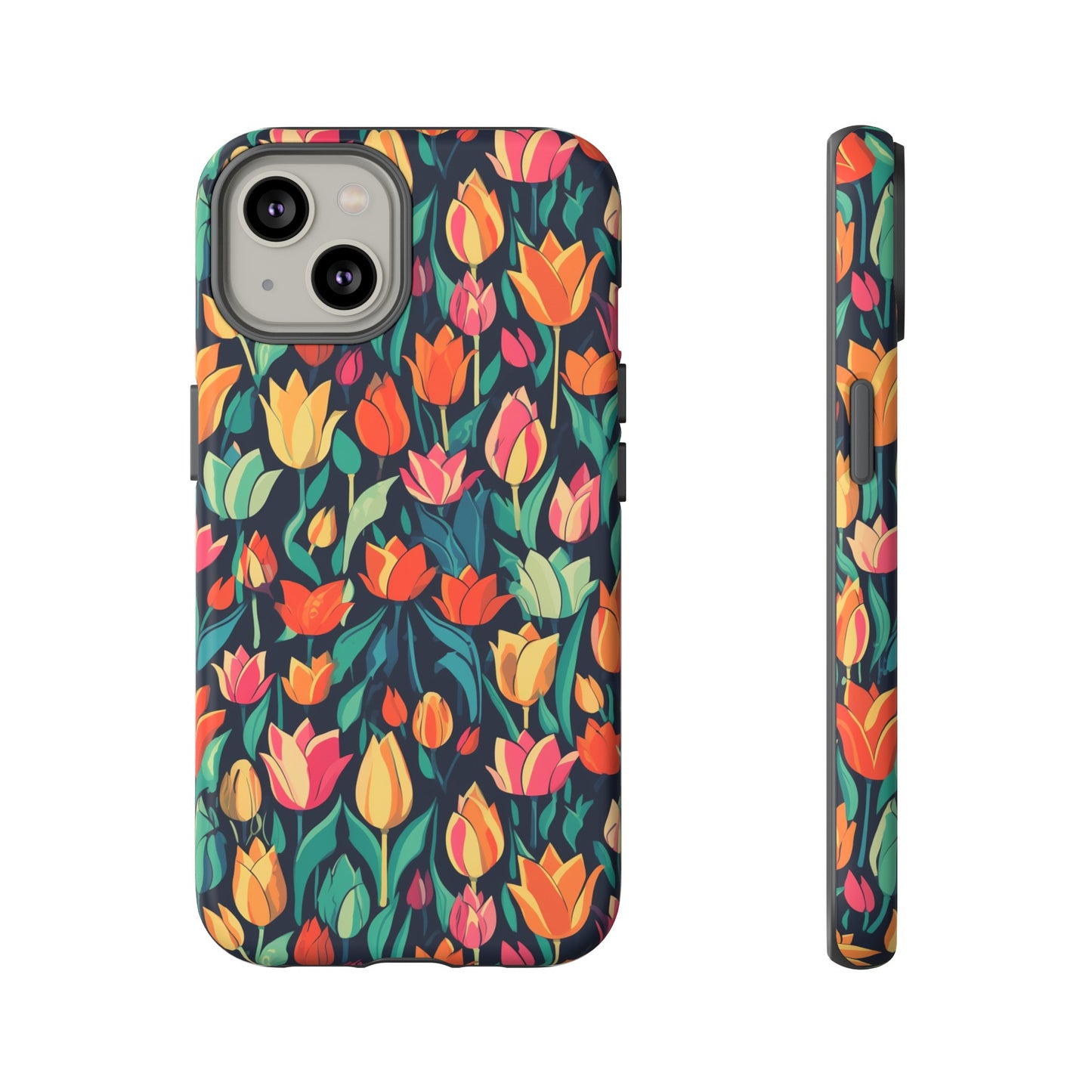 Tulip Medley Tough Phone Case - Vibrant Spring Floral Design