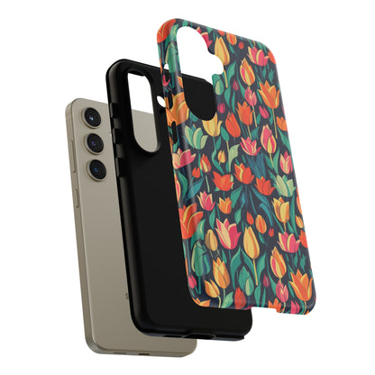 Tulip Medley Tough Phone Case - Vibrant Spring Floral Design