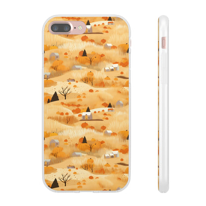 Harvest Homestead: Whimsical Autumn Villages - Flexible Phone Case