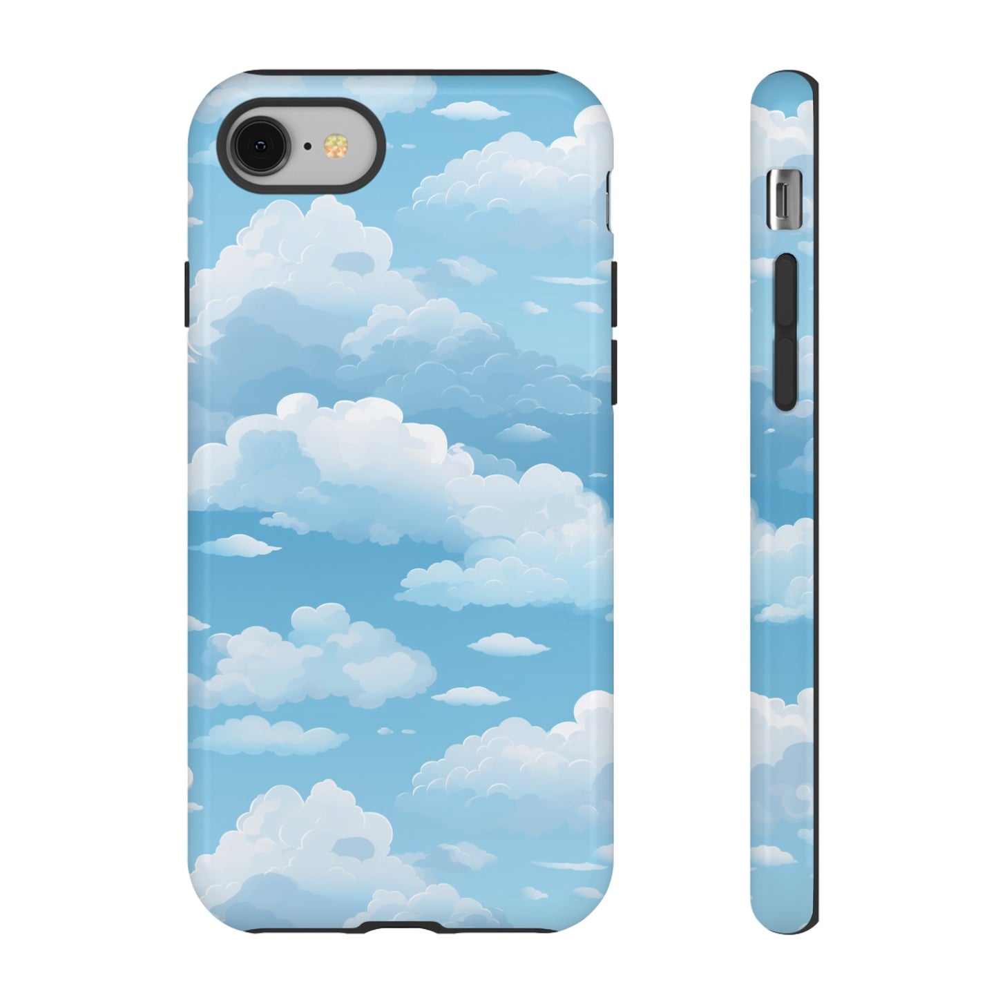 Azure Horizon Phone Case - Majestic Sky & Cloud Pattern - Tough Phone Case