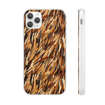 Fragmented Forest: Autumn's Abstract Palette Flexible Phone Case