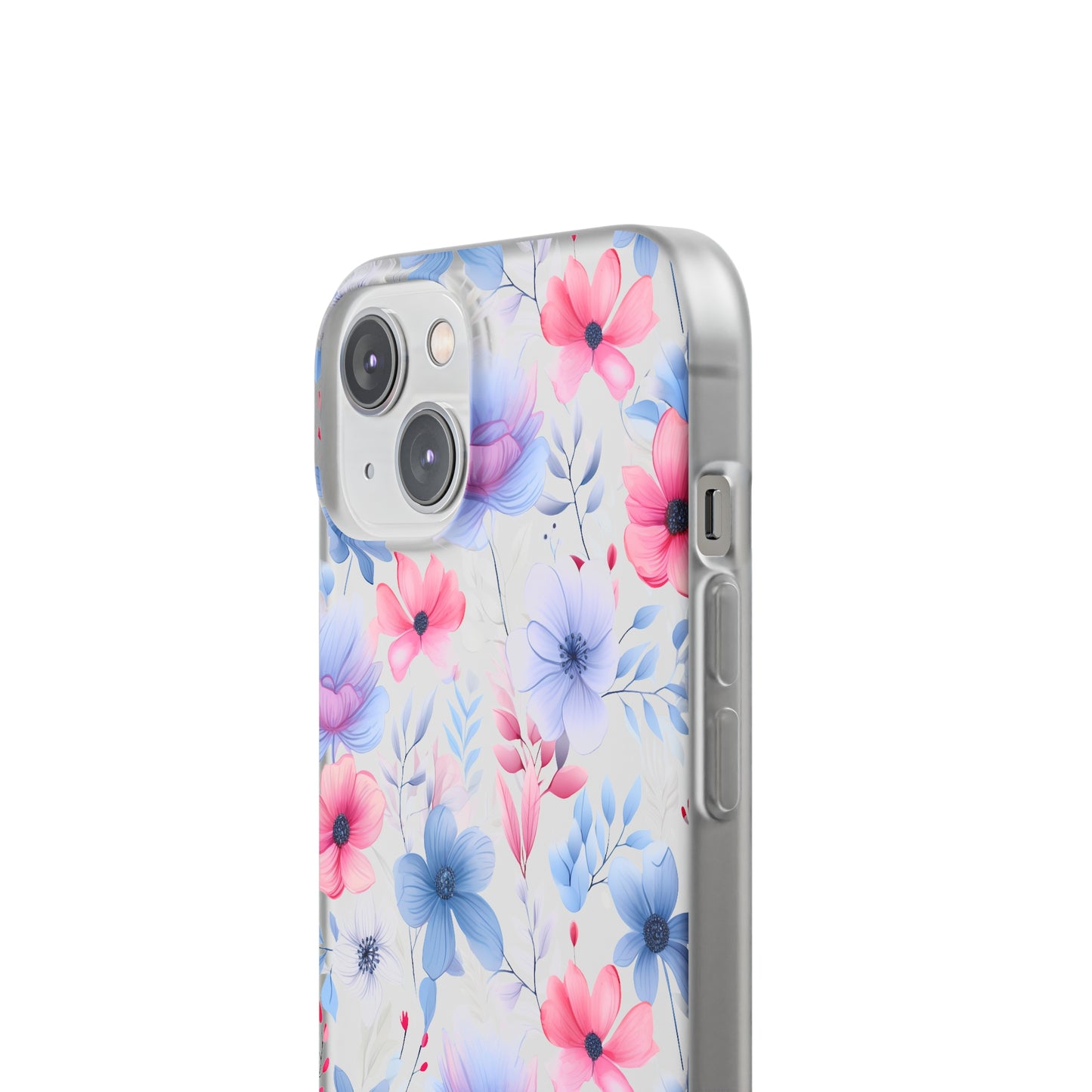 Floral Whispers - Soft Hues of Violets, Pinks, and Blues - Flexi Phone Case Phone Case Pattern Symphony   