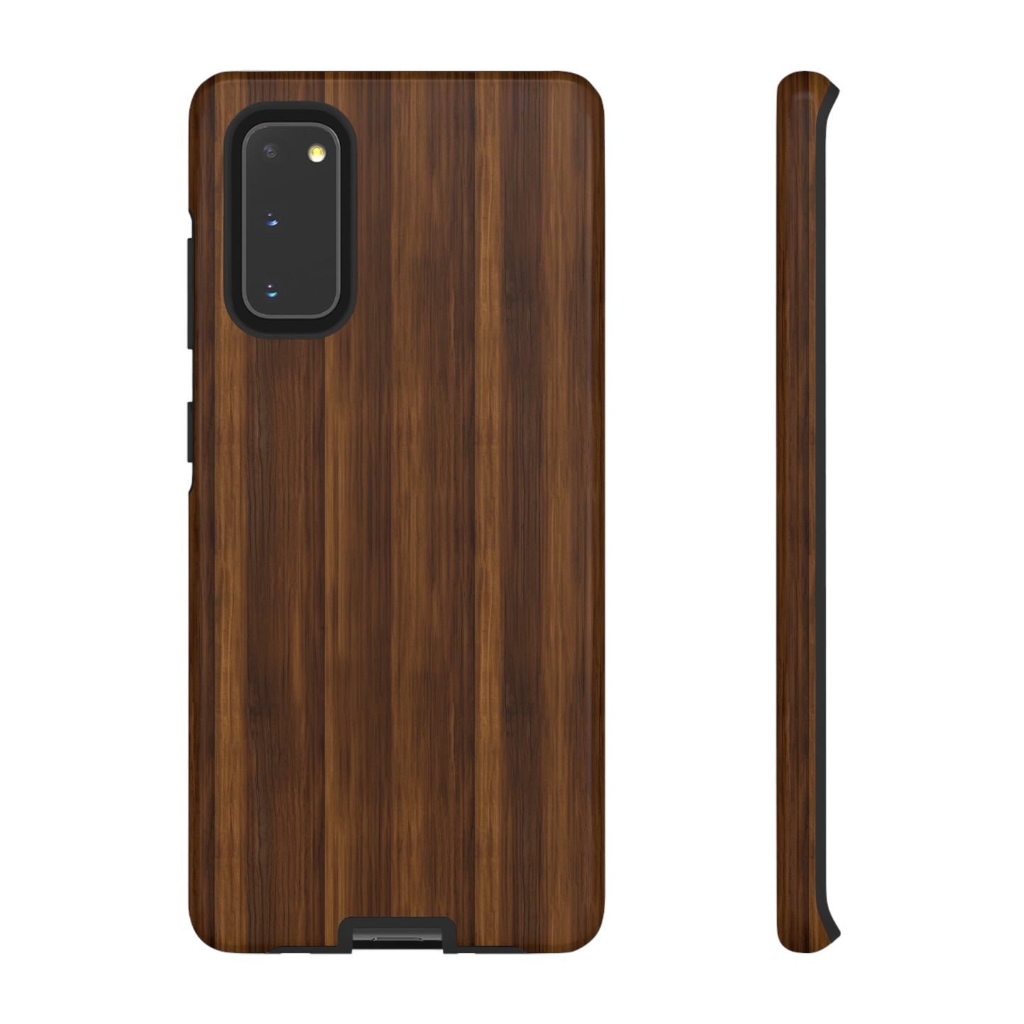 Luxurious Faux Dark Walnut Essence Phone Case - Rich and Refined Natural Wood Design - Tough Cases