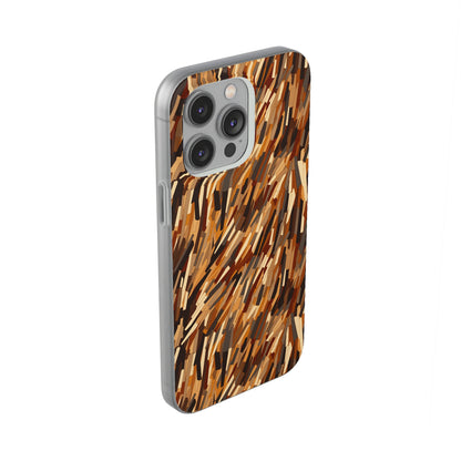 Fragmented Forest: Autumn's Abstract Palette Flexible Phone Case