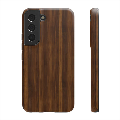 Luxurious Faux Dark Walnut Essence Phone Case - Rich and Refined Natural Wood Design - Tough Cases