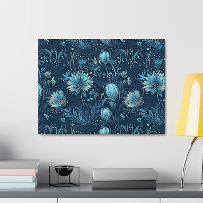 Metallic Blue Scilla - Shimmering Spring Wall Art Canvas