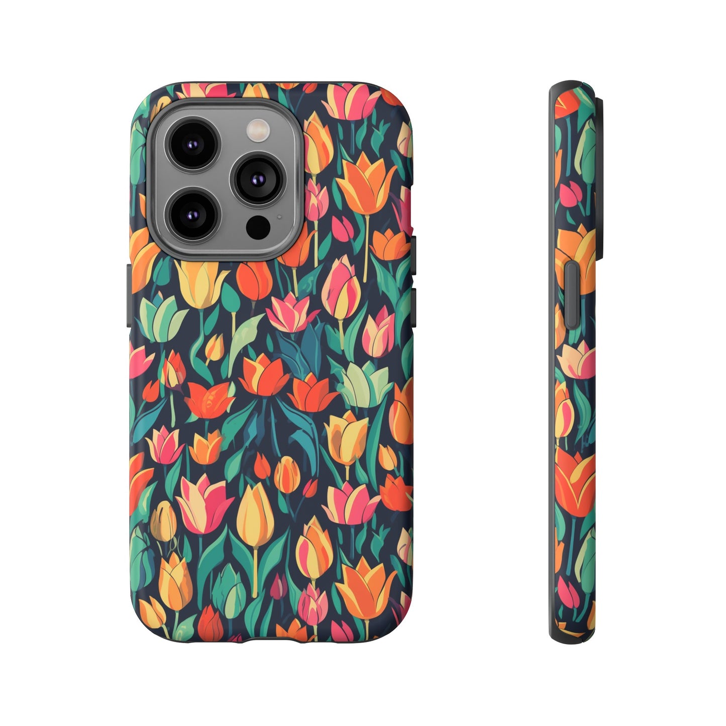 Tulip Medley Tough Phone Case - Vibrant Spring Floral Design