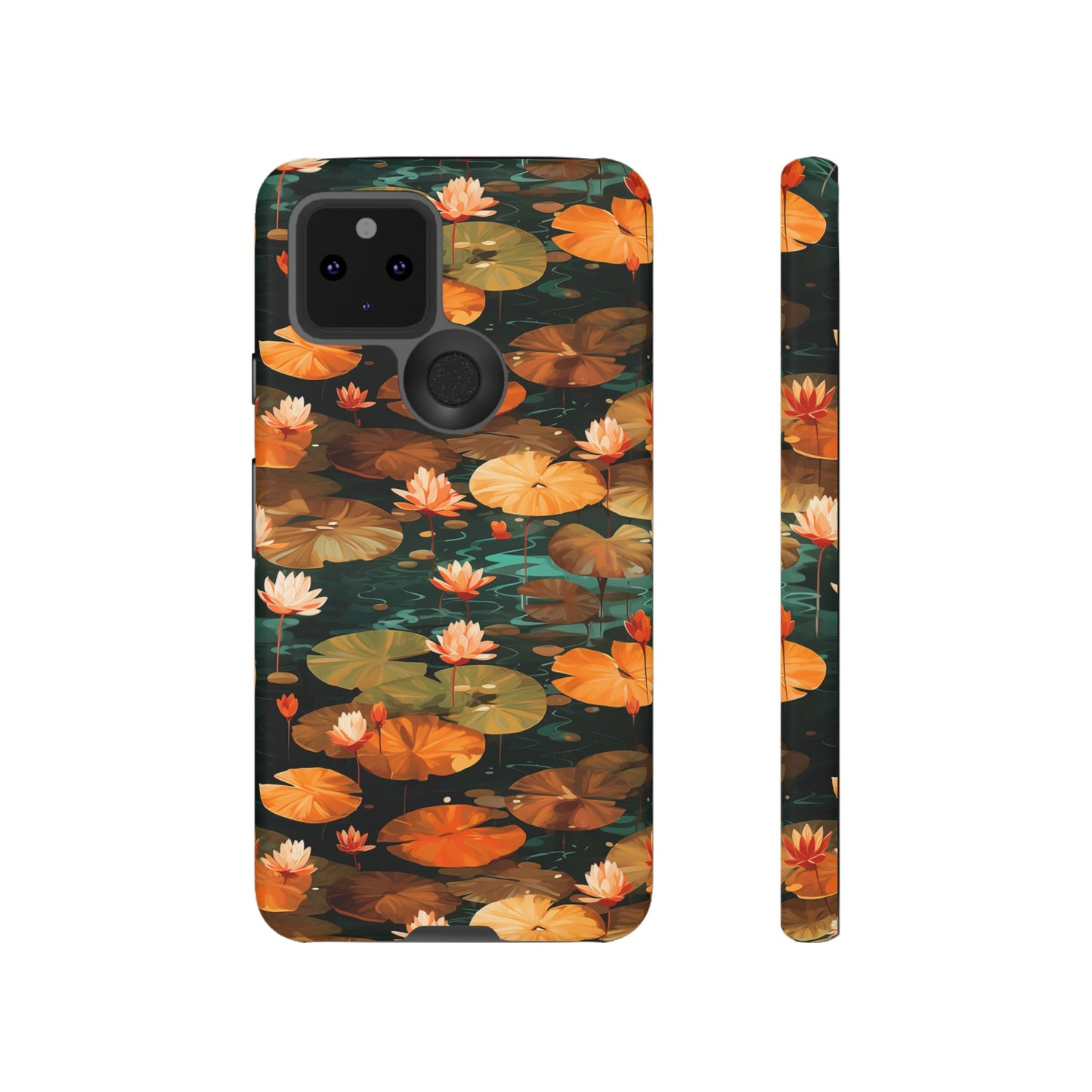 Orange Lotus Whisper: Autumn on the Water - Tough Phone Case