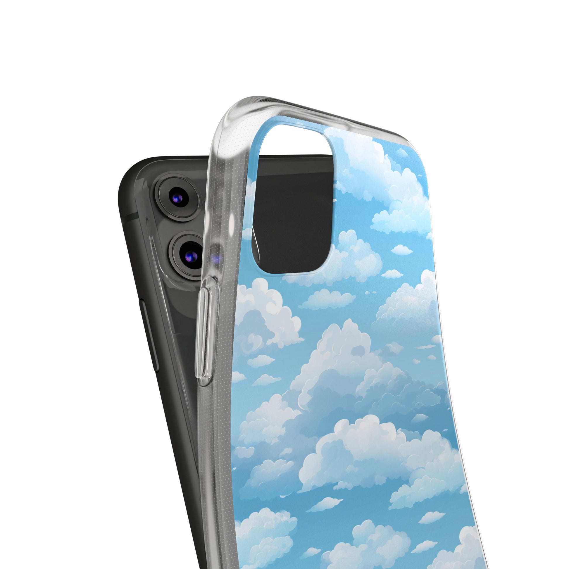 Boundless Azure Horizon - Calm Sky Design Soft Phone Case for IPhone, Samsung, and Google Pixel Phone Case Pattern Symphony   