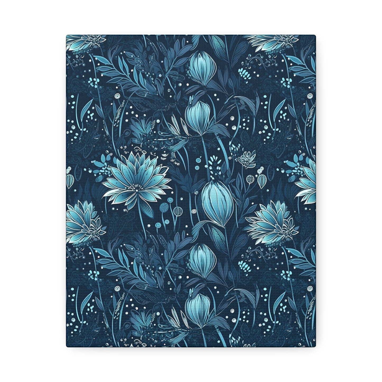 Metallic Blue Scilla - Shimmering Spring Wall Art Canvas