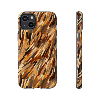 Fragmented Forest: Autumn's Abstract Palette Tough Phone Case