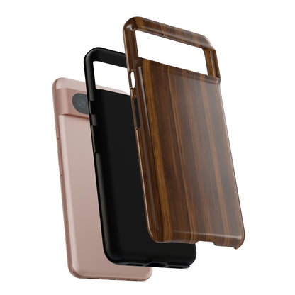 Luxurious Faux Dark Walnut Essence Phone Case - Rich and Refined Natural Wood Design - Tough Cases