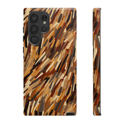 Fragmented Forest: Autumn's Abstract Palette Tough Phone Case