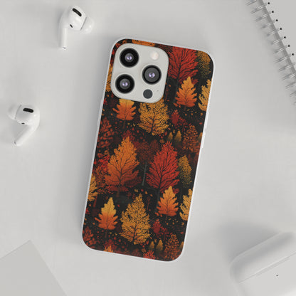 Bronzed Forest: A Chromatic Landscape - Flexible Phone Case