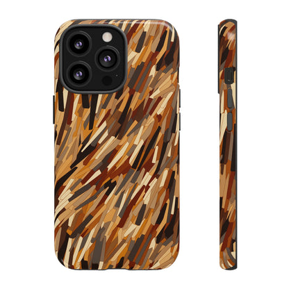 Fragmented Forest: Autumn's Abstract Palette Tough Phone Case