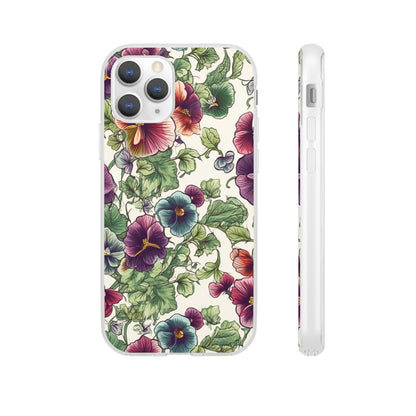 Watercolour Pansy Phone Case - Delicate Floral Elegance - Spring Collection - Flexi Cases Phone Case Pattern Symphony   