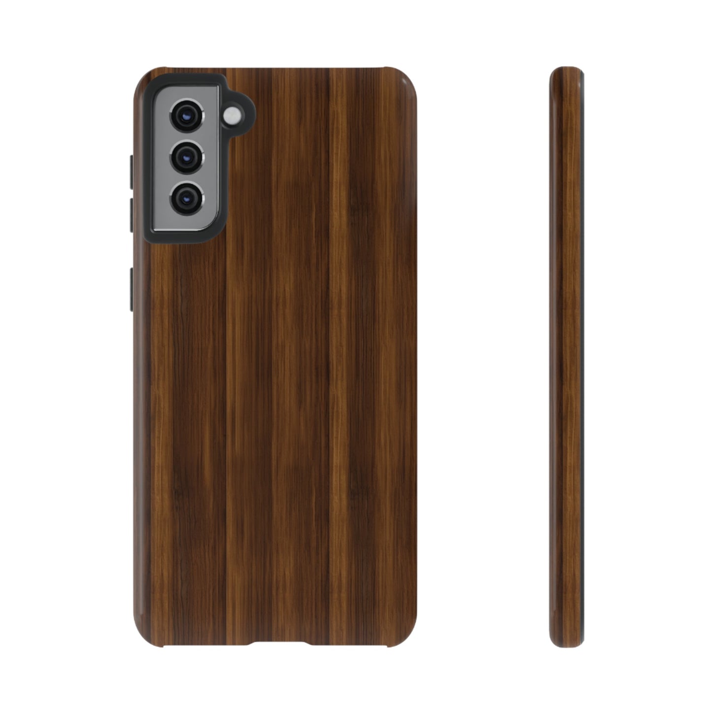 Luxurious Faux Dark Walnut Essence Phone Case - Rich and Refined Natural Wood Design - Tough Cases