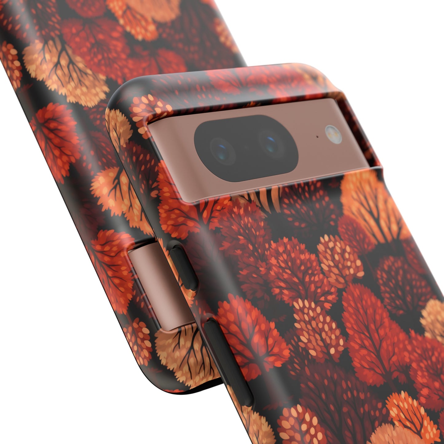 Crimson Forest: Autumn Trees in Vibrant Detail - Tough Phone Case