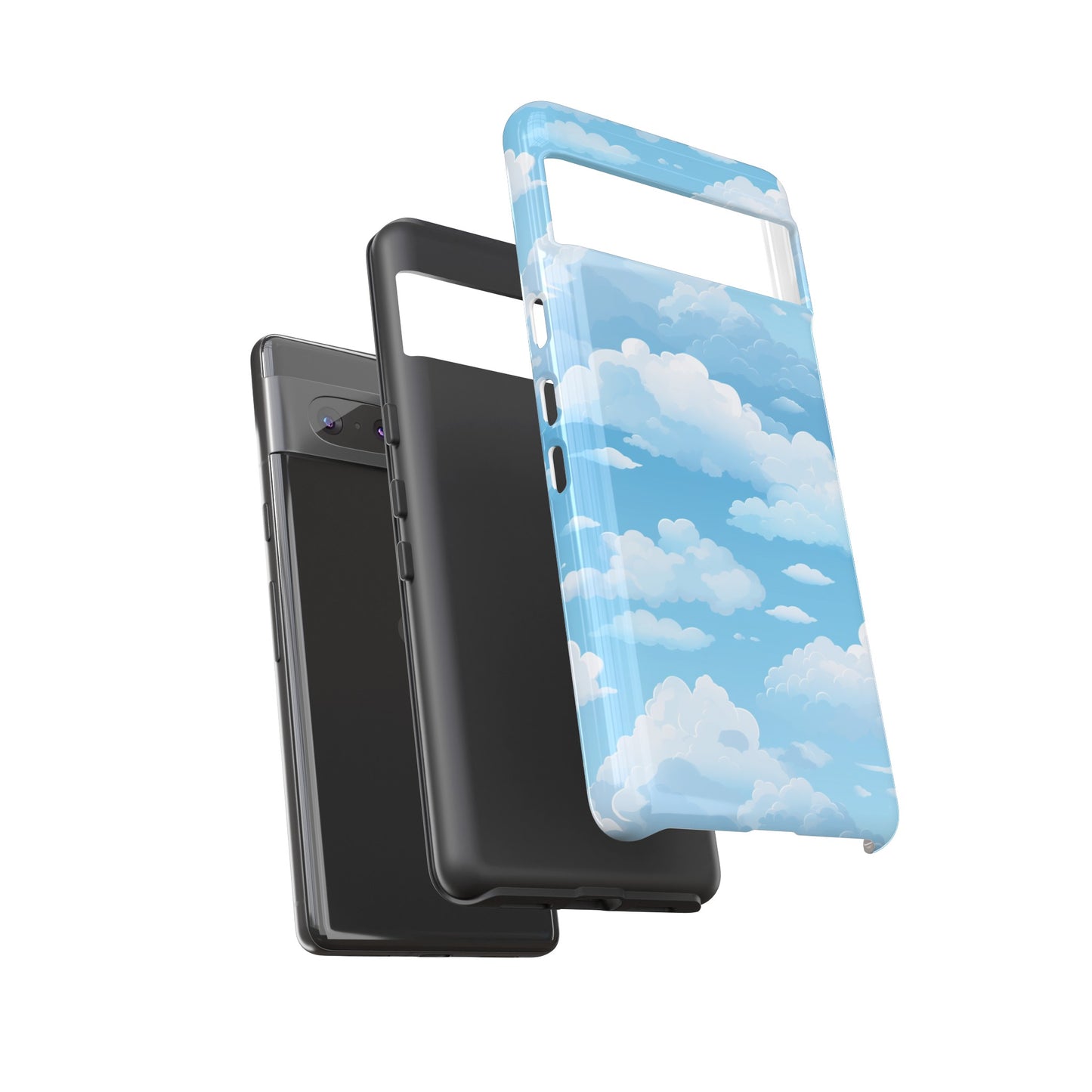 Azure Horizon Phone Case - Majestic Sky & Cloud Pattern - Tough Phone Case