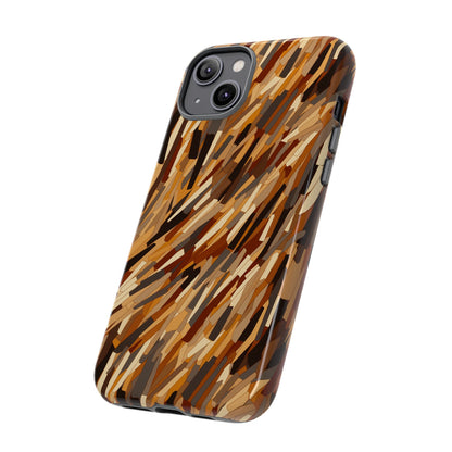 Fragmented Forest: Autumn's Abstract Palette Tough Phone Case