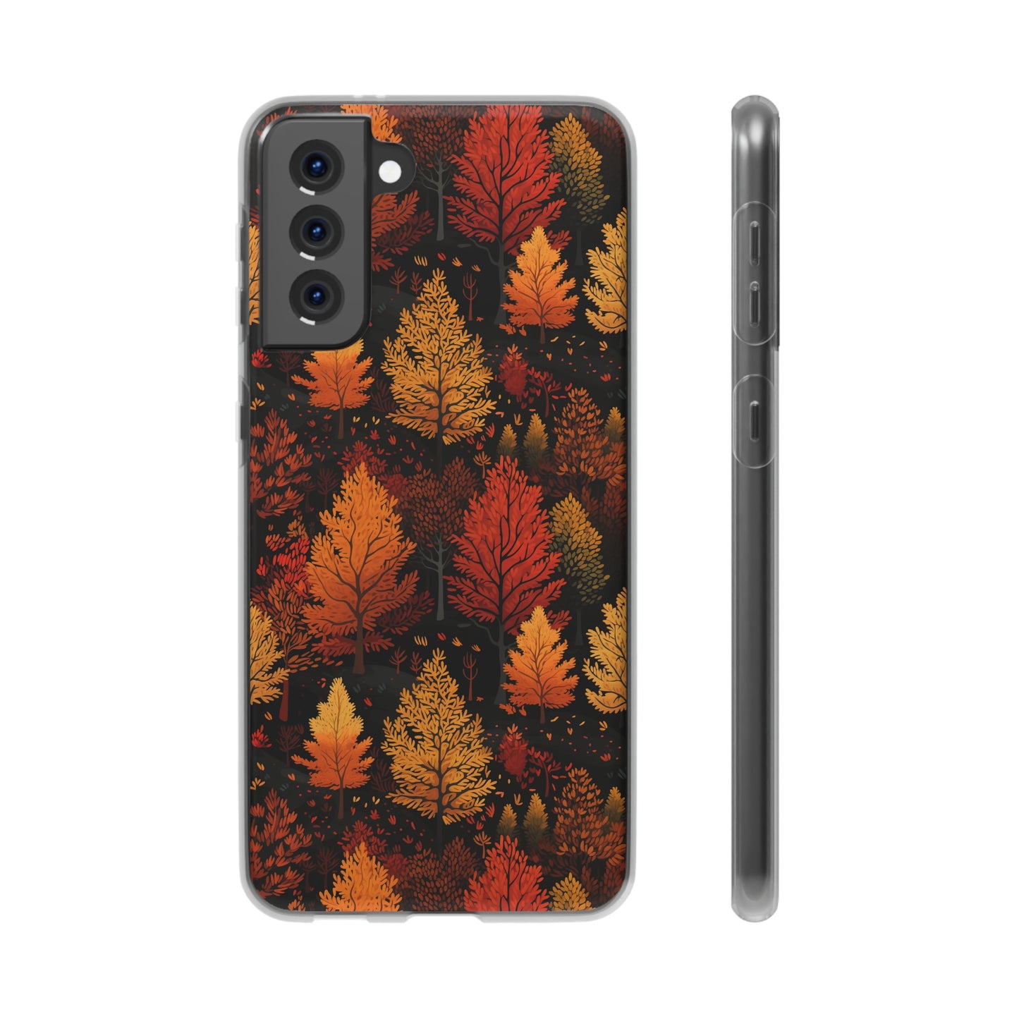 Bronzed Forest: A Chromatic Landscape - Flexible Phone Case