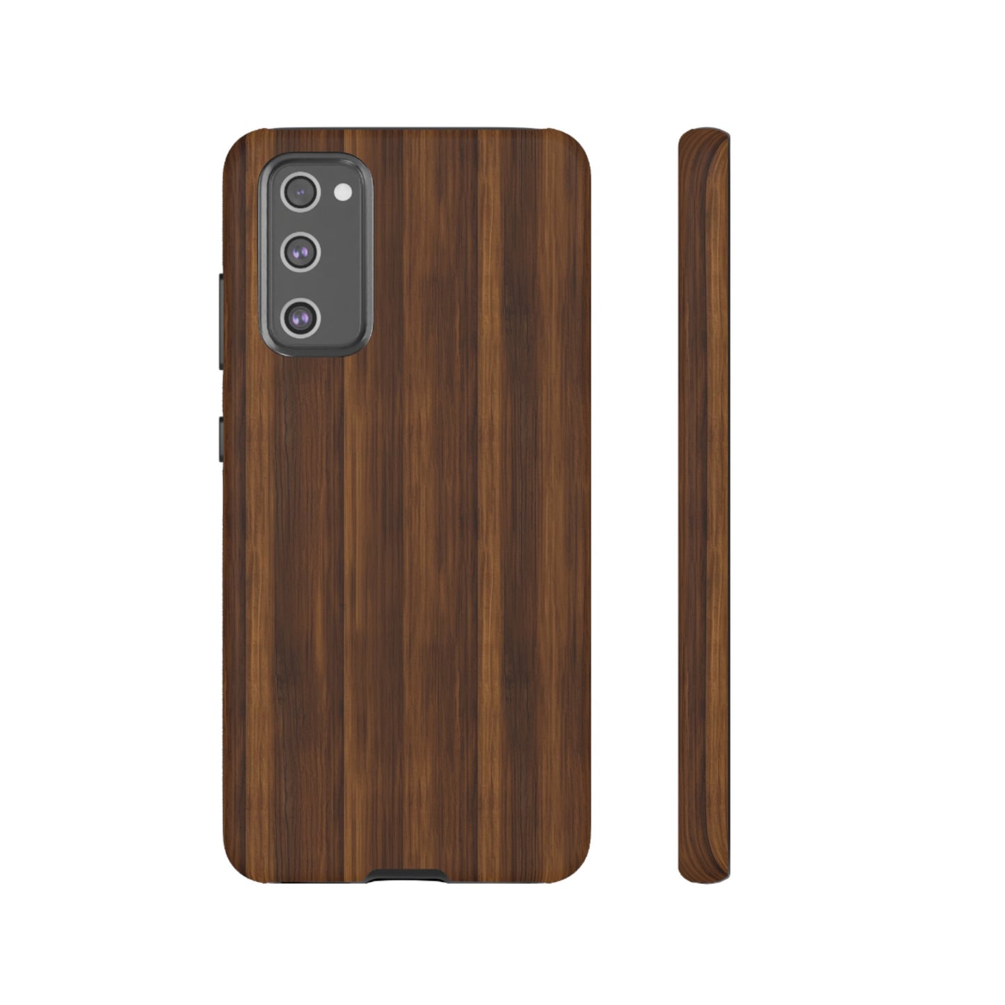 Luxurious Faux Dark Walnut Essence Phone Case - Rich and Refined Natural Wood Design - Tough Cases