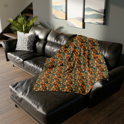 Orange Lotus Whisper: Autumn on the Water - The Ideal Throw for Sofas