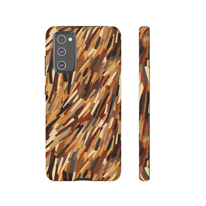 Fragmented Forest: Autumn's Abstract Palette Tough Phone Case