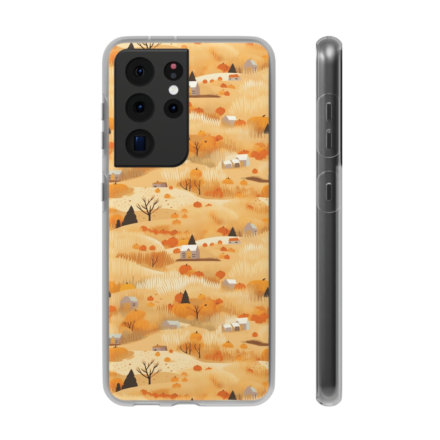 Harvest Homestead: Whimsical Autumn Villages - Flexible Phone Case