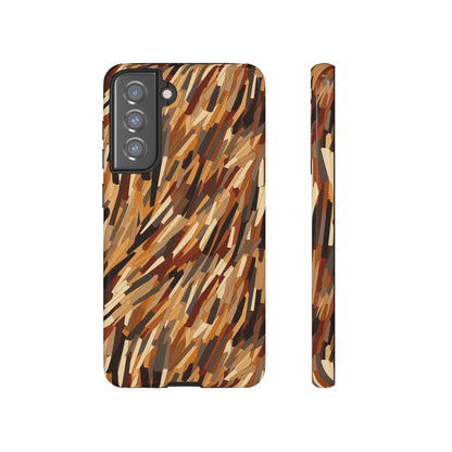 Fragmented Forest: Autumn's Abstract Palette Tough Phone Case