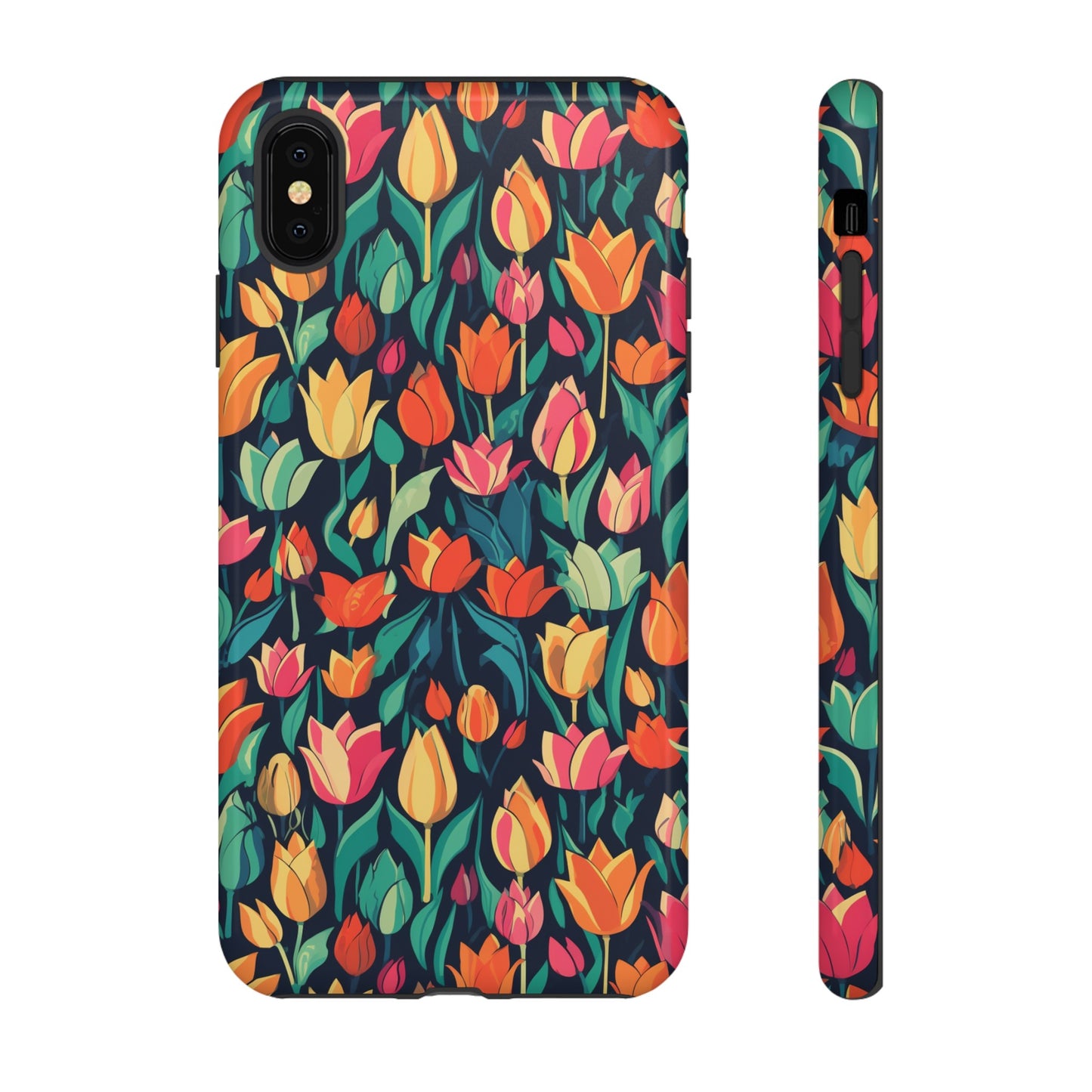 Tulip Medley Tough Phone Case - Vibrant Spring Floral Design