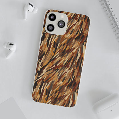 Fragmented Forest: Autumn's Abstract Palette Flexible Phone Case