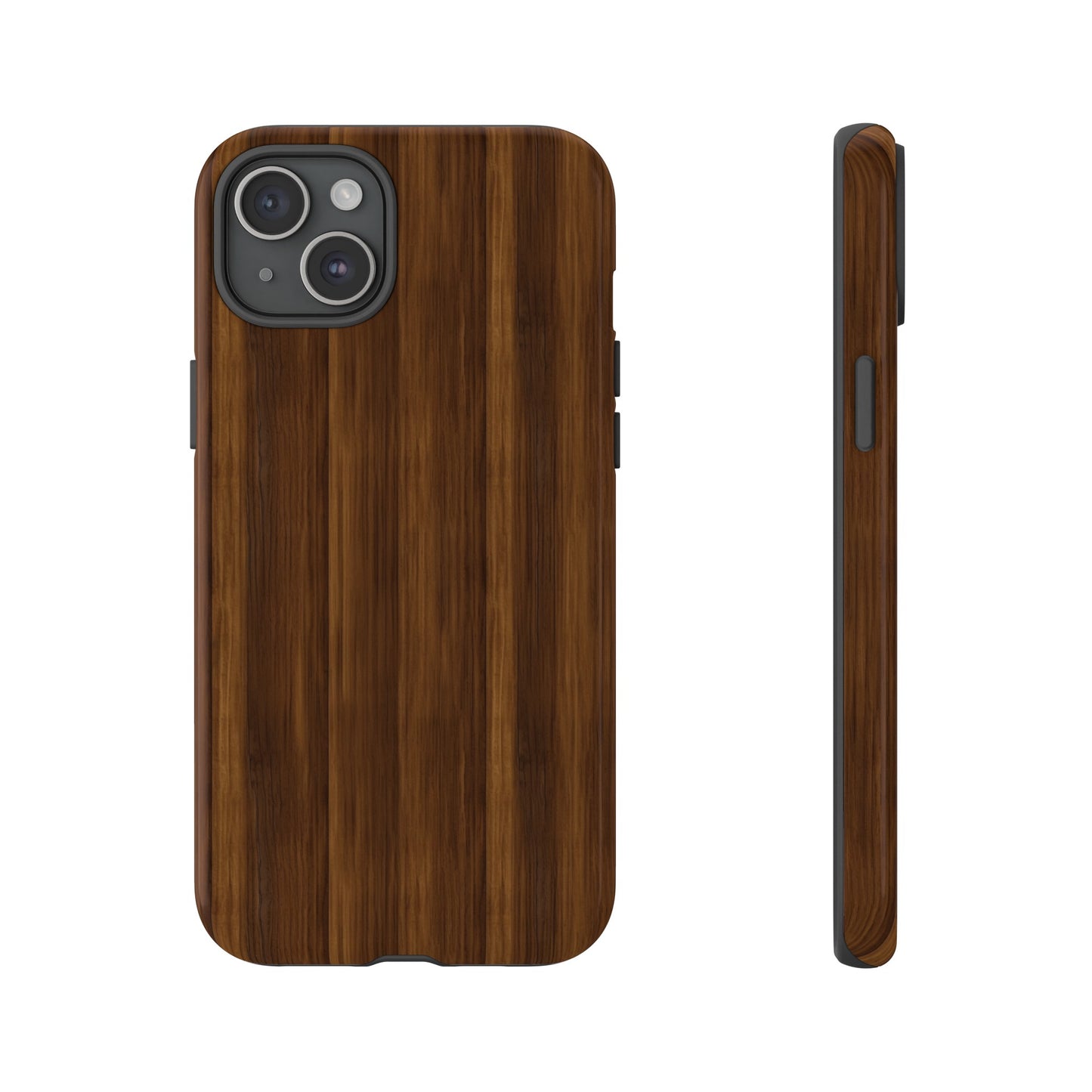 Luxurious Faux Dark Walnut Essence Phone Case - Rich and Refined Natural Wood Design - Tough Cases