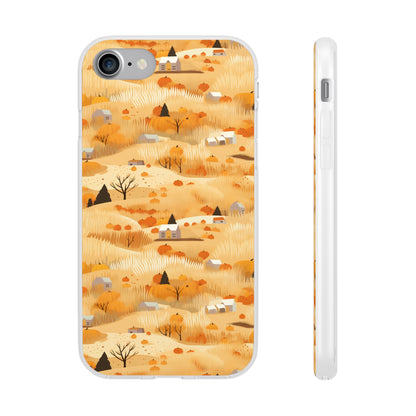 Harvest Homestead: Whimsical Autumn Villages - Flexible Phone Case